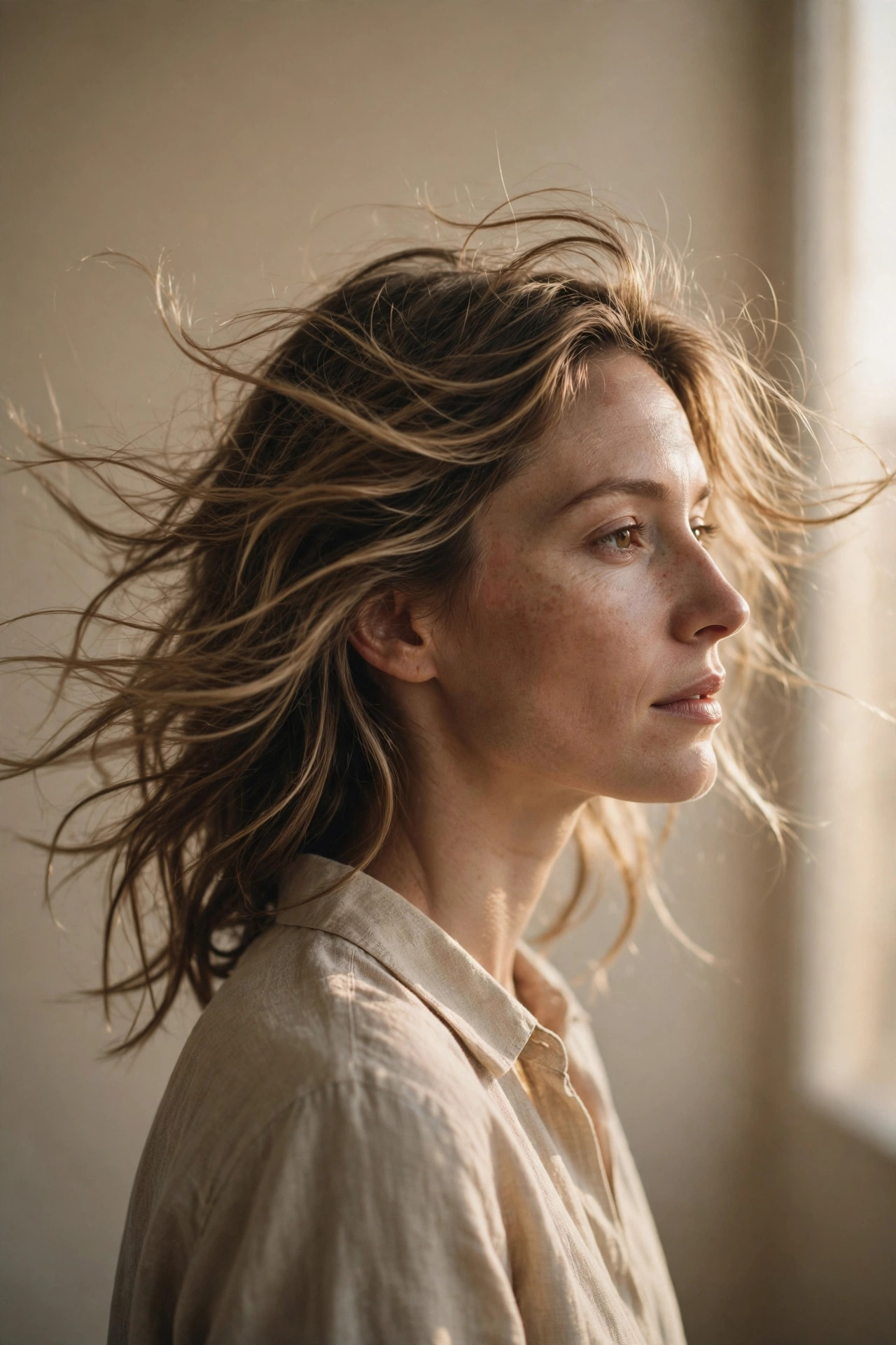 Window-light portrait