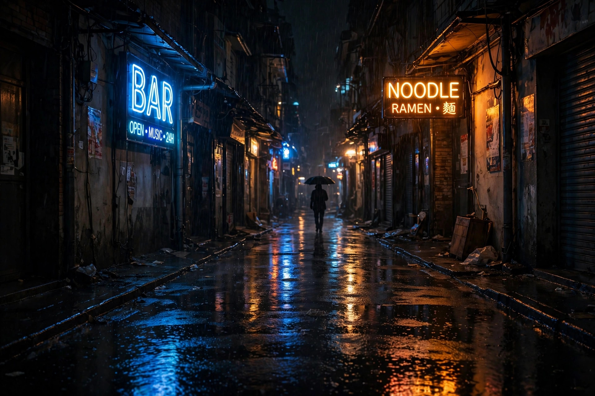 City after dark