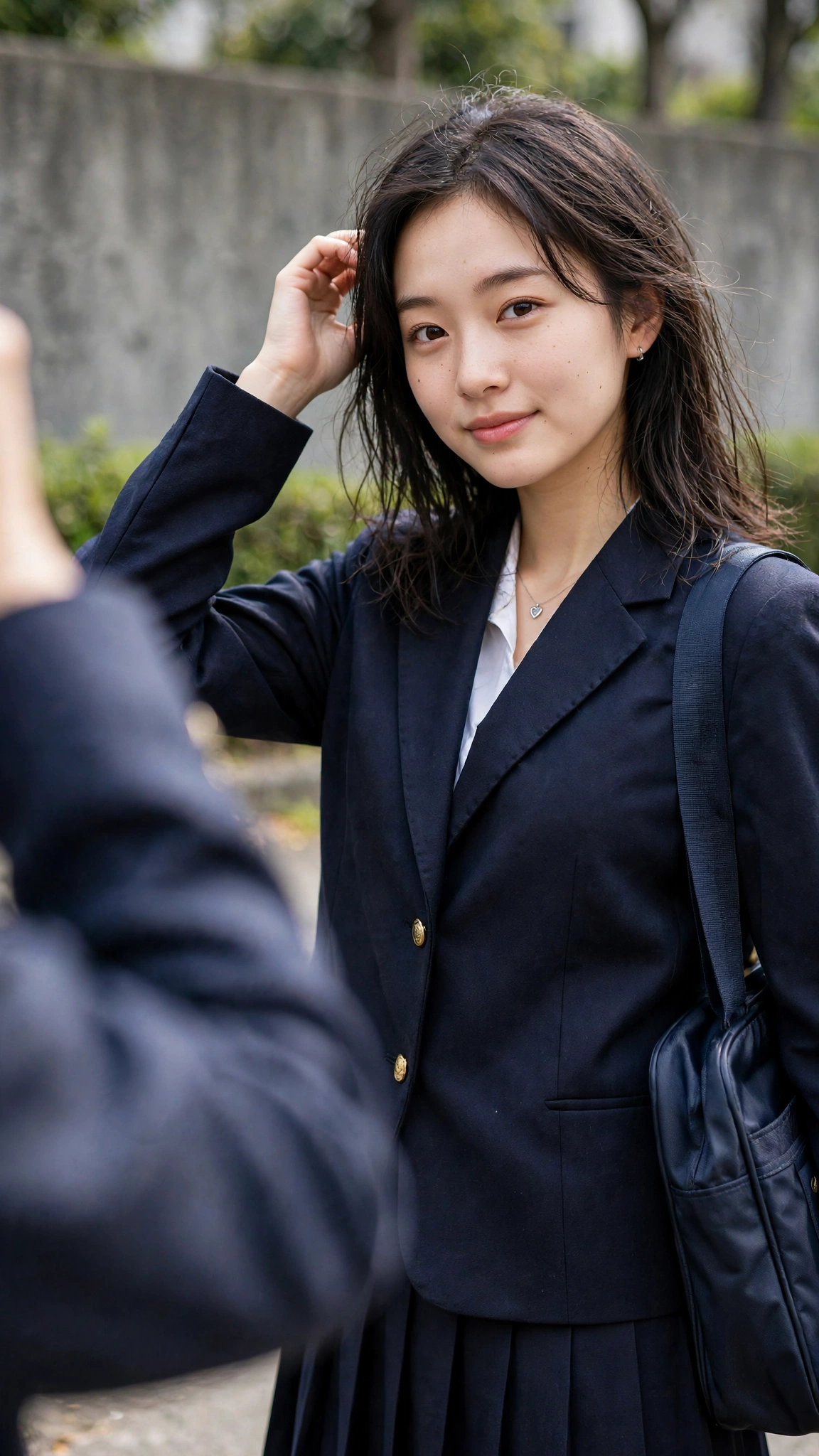 Japanese School Uniform Outdoor Portrait Prompt preview 1