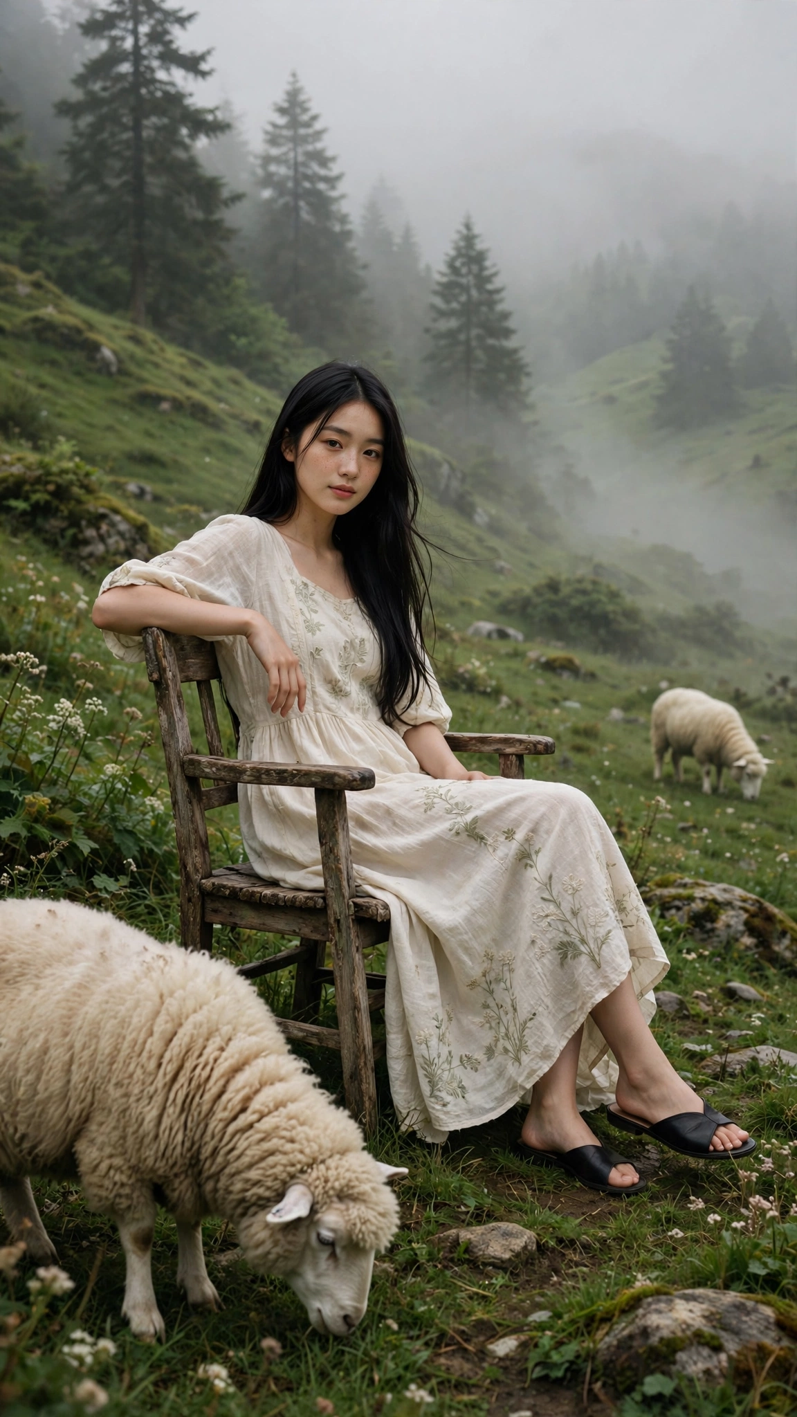 GPT Image Sora Lin Mountain Meadow Portrait preview 1