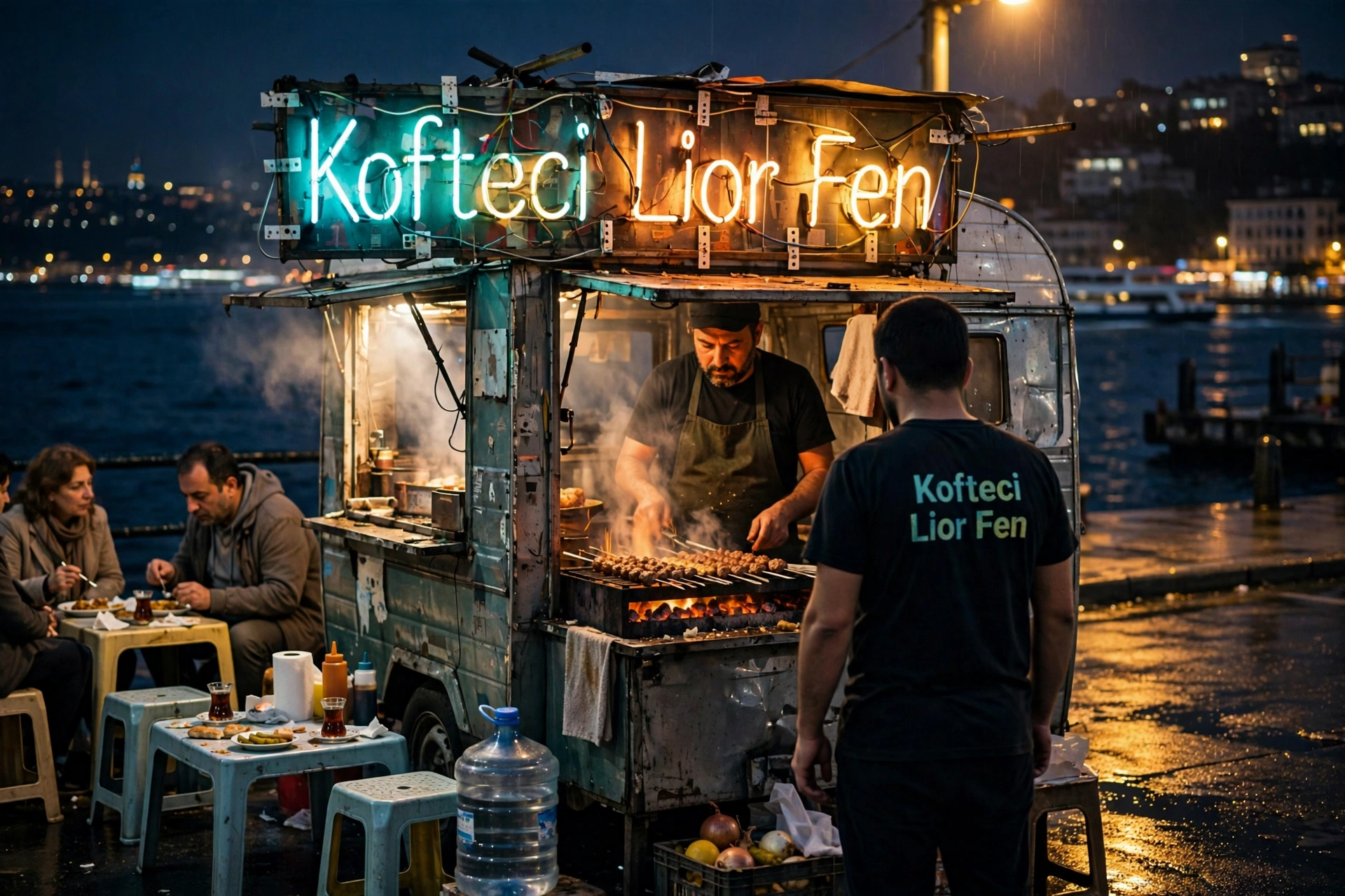 Nano Banana 2.1 Istanbul Night Food Stall Photo preview 1