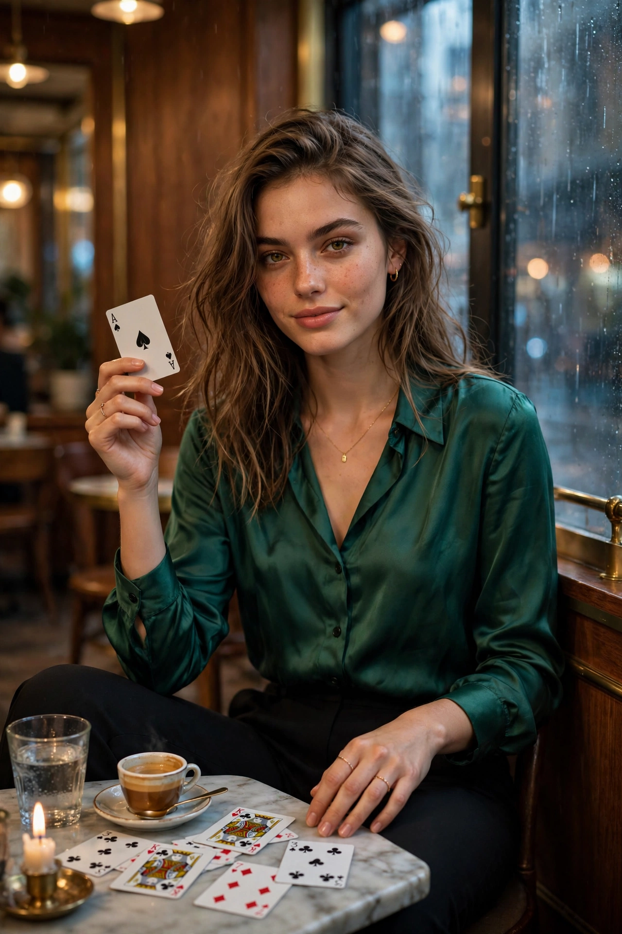 Nano Banana Pro Lina Voss Cafe Card Portrait preview 1