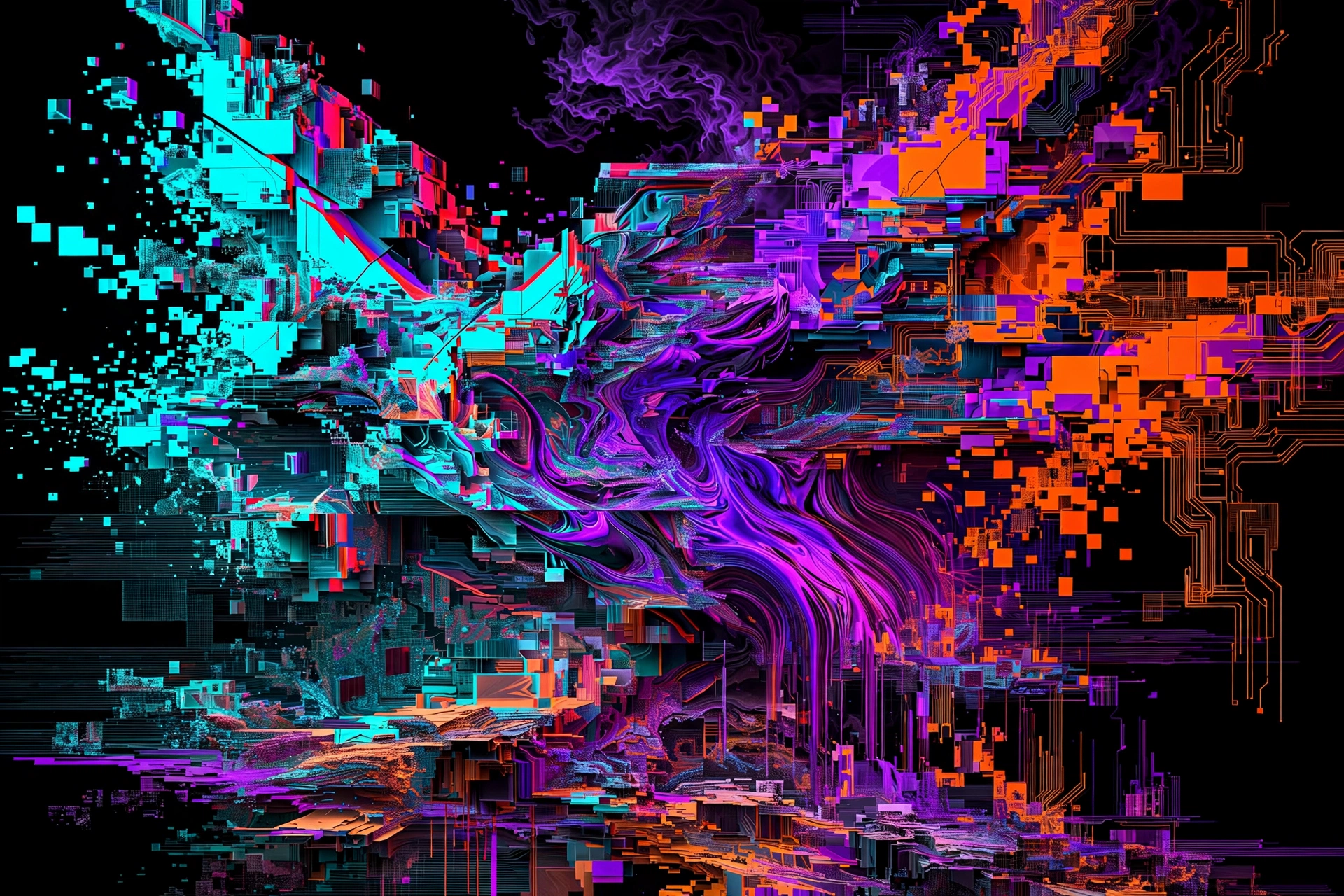 GPT Image Glitch Art Digital Decay Composition preview 1