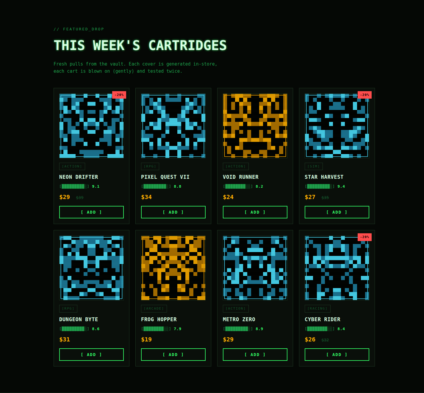 Terminal Retro UI preview 2