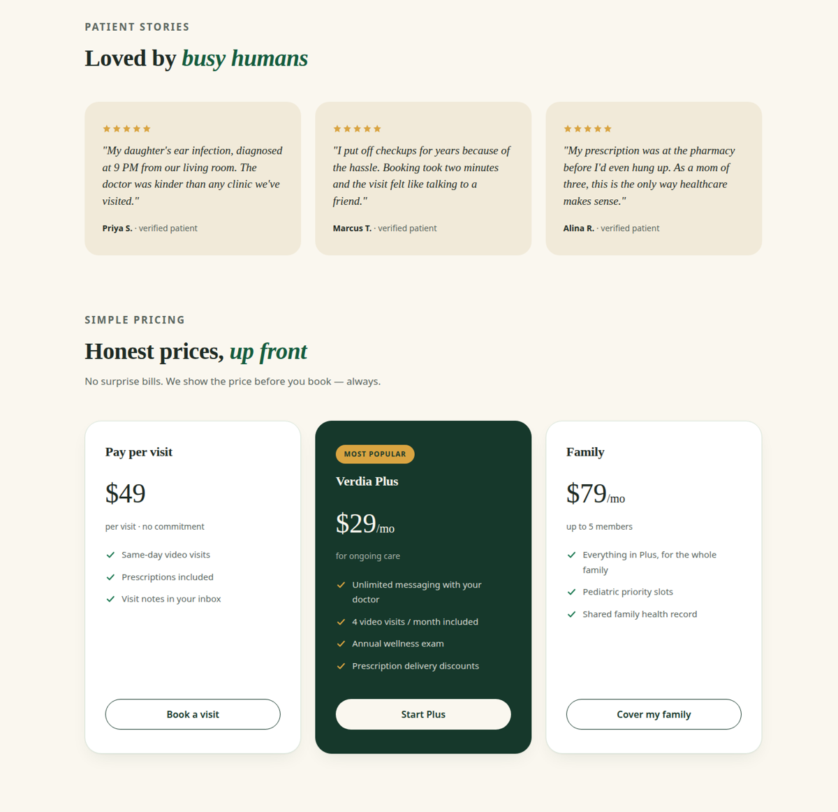 Healthcare Calm UI preview 3